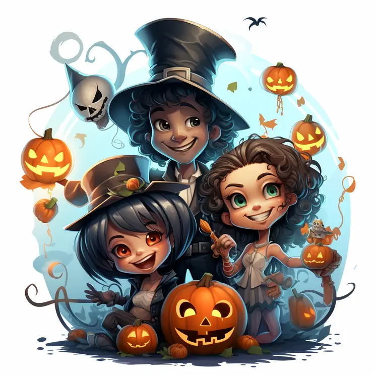 Halloween Pumpkins and Characters