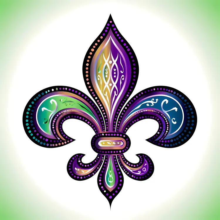 Colorful Fleur-de-lis Ornament