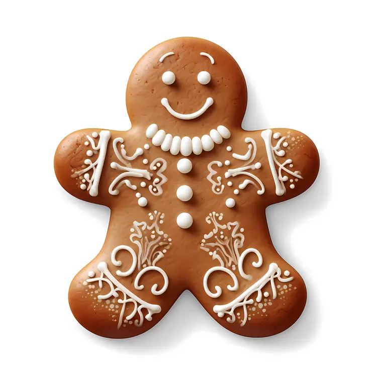 Decorated Gingerbread Man Cookie