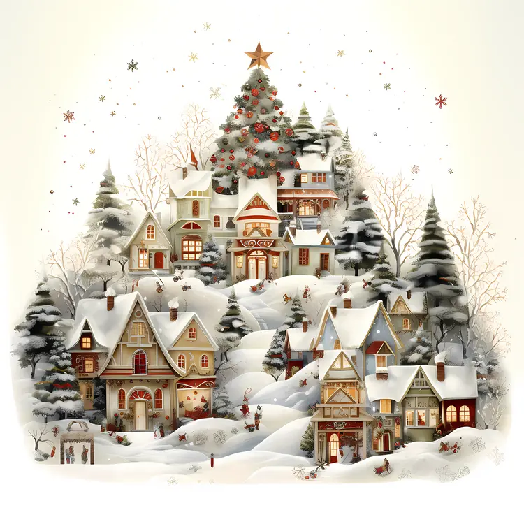 Snowy Christmas Village