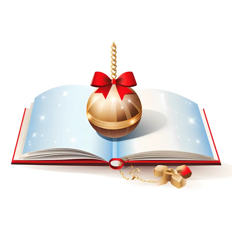 Christmas Ornament on Open Book