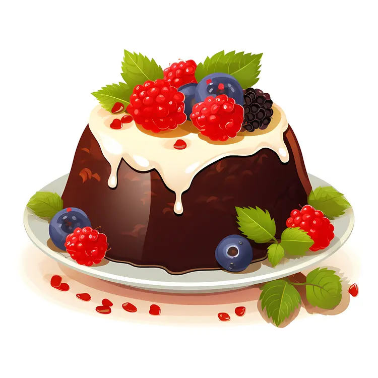 Cake with Mixed Berries