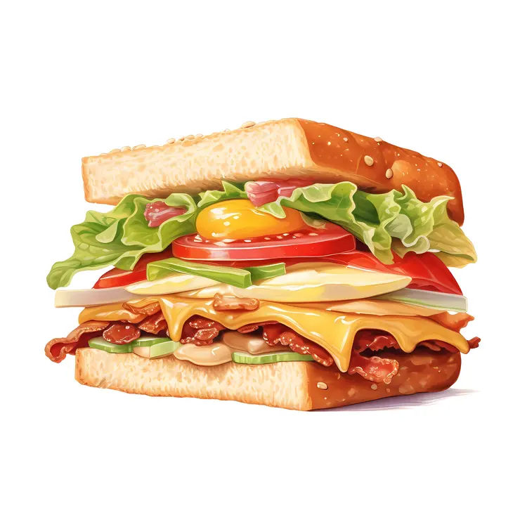 Delicious Sandwich with Fresh Ingredients