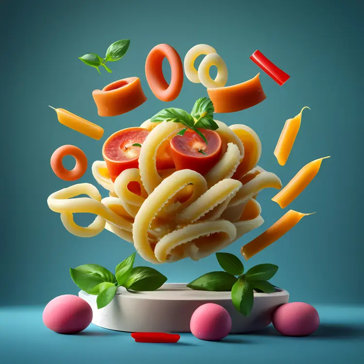 Floating Pasta with Fresh Ingredients