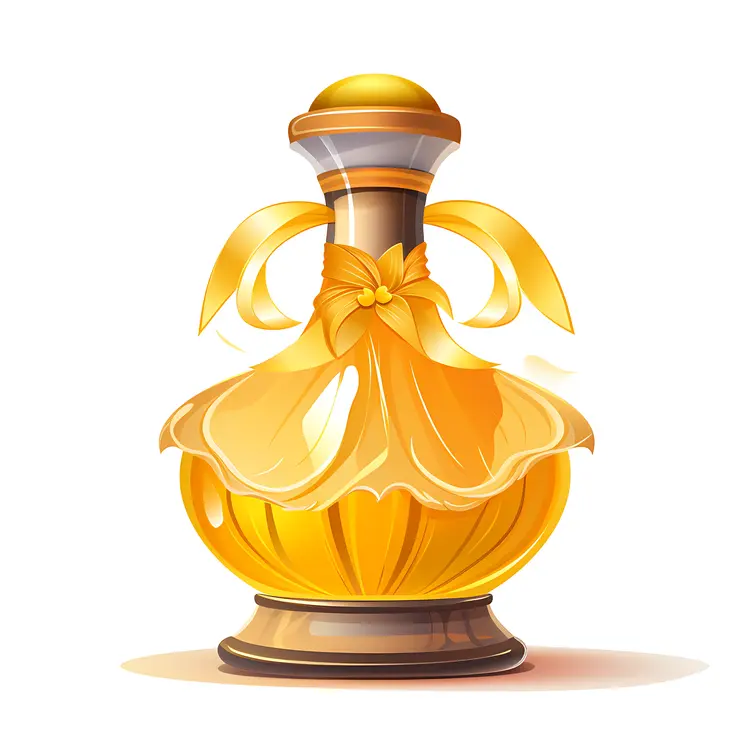 Elegant Golden Perfume Bottle