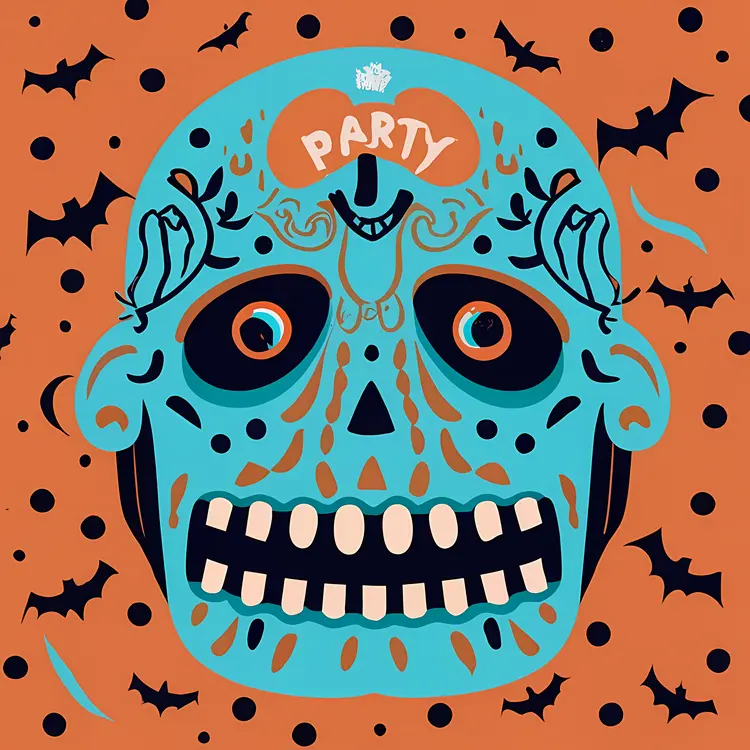 Halloween Party Skull Icon