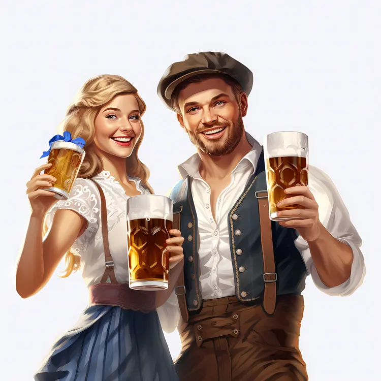Couple Celebrating with Beer