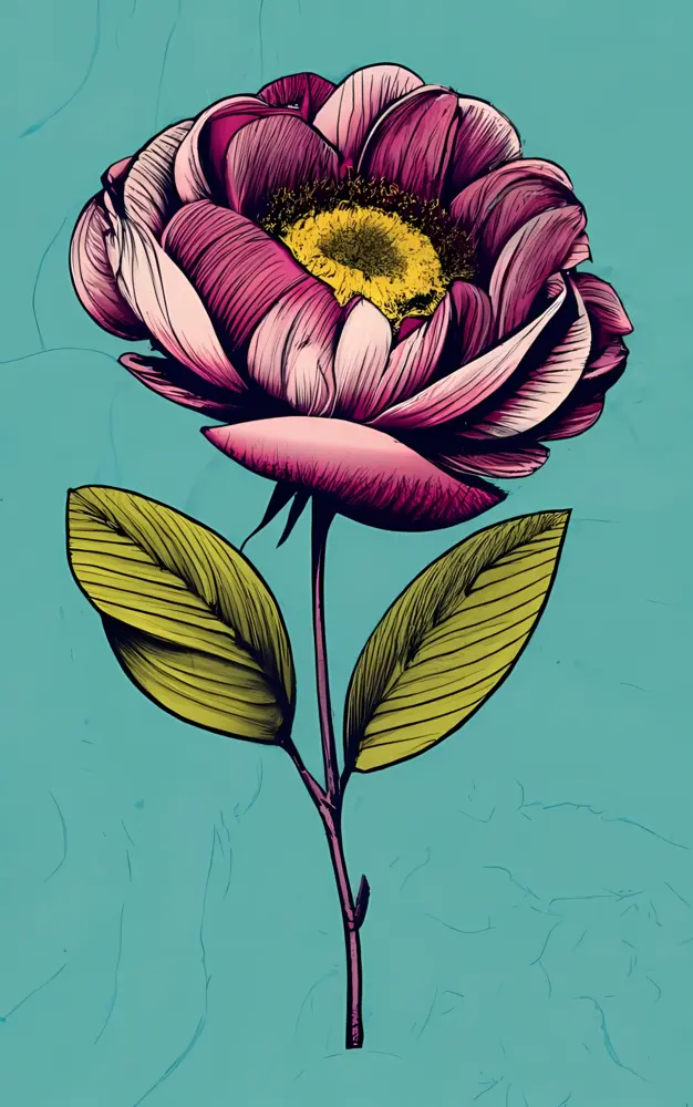 Beautiful Botanical Flower Illustration