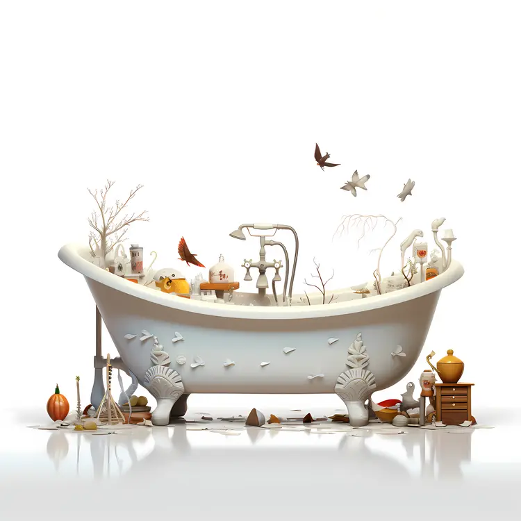 Whimsical Decorative Bathtub