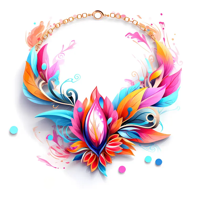 Colorful Feather Necklace