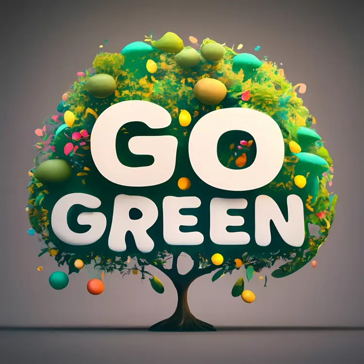 Go Green Tree with Colorful Leaves