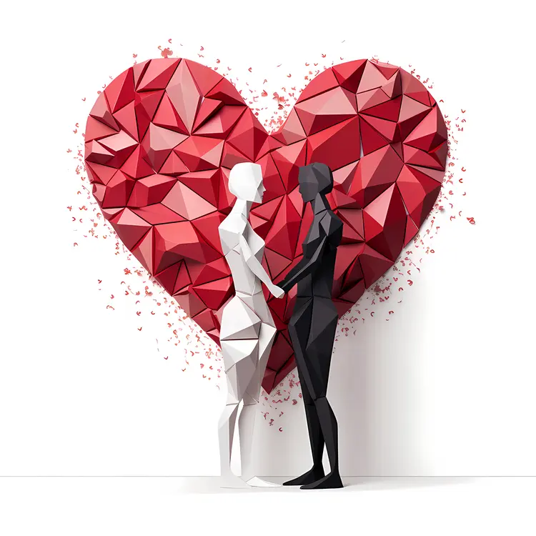 Geometric Couple with Heart
