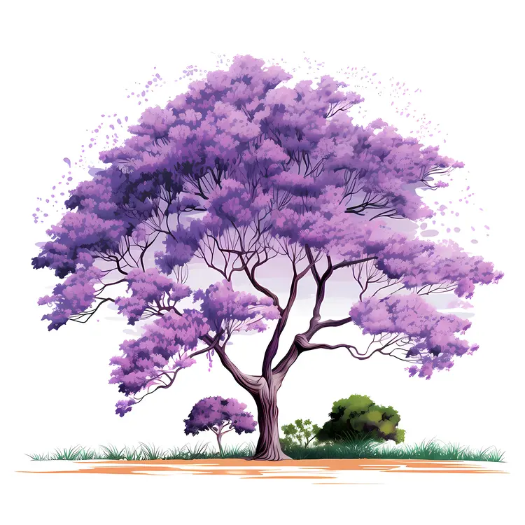 Beautiful Purple Tree in Blossom