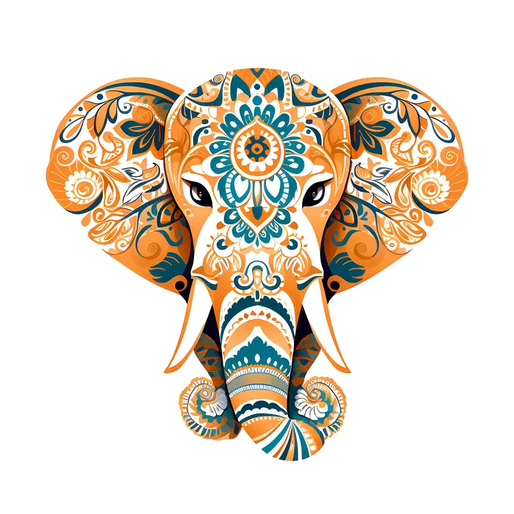 Colorful Decorative Elephant Art