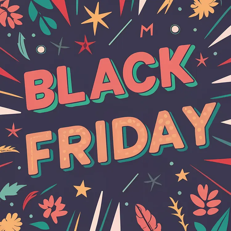 Black Friday Sale Banner with Festive Design