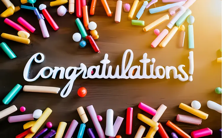 Colorful Congratulations with Chalk