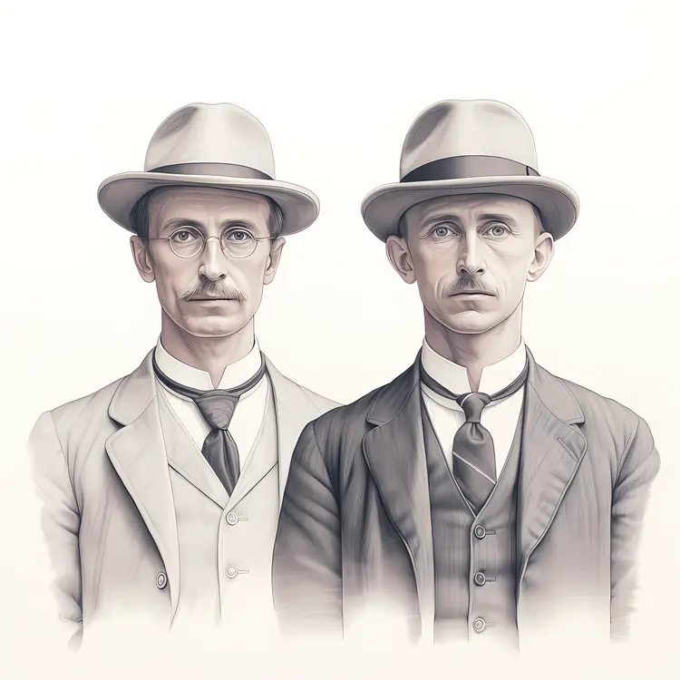 Two Men in Hats and Formal Attire