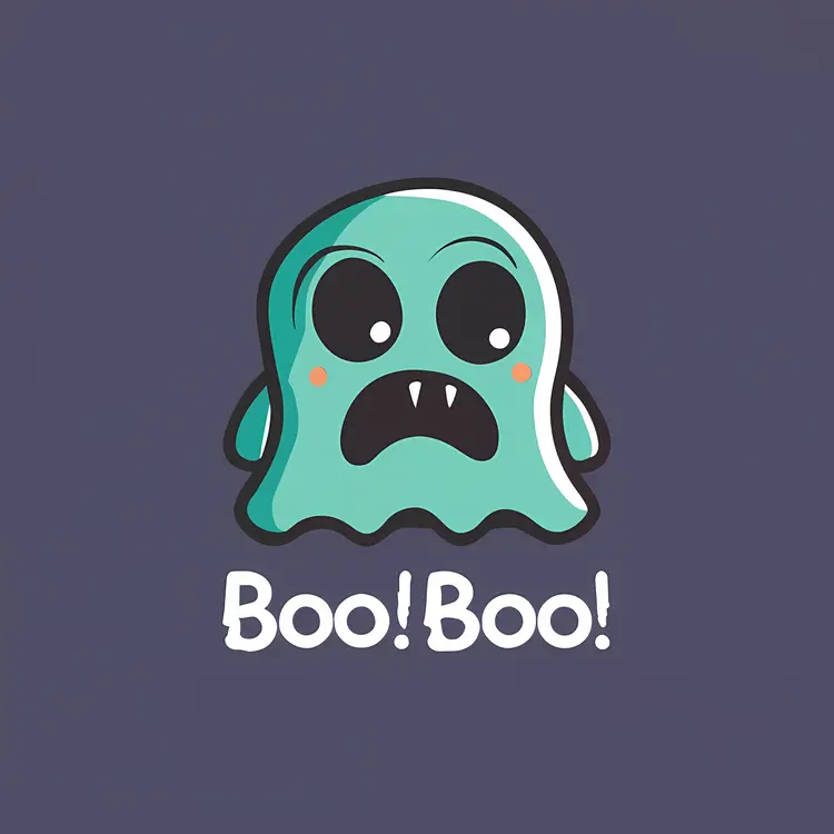 Cute Ghost Boo Illustration