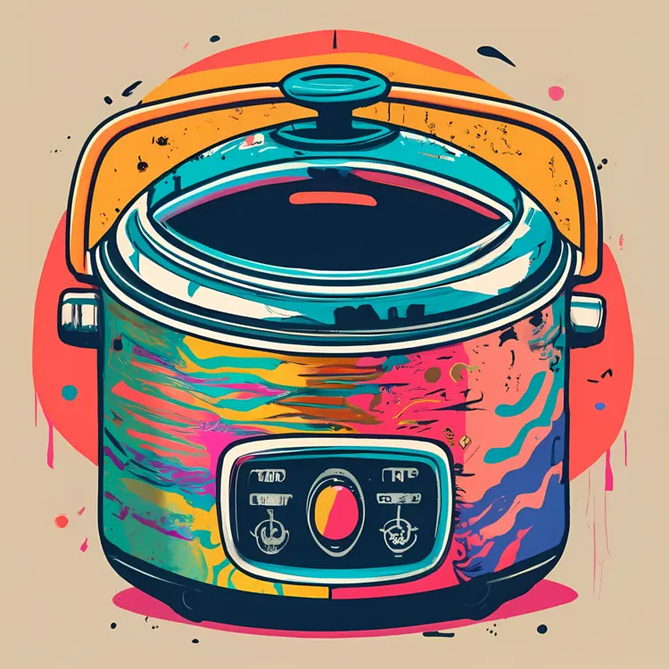 Colorful Rice Cooker Illustration
