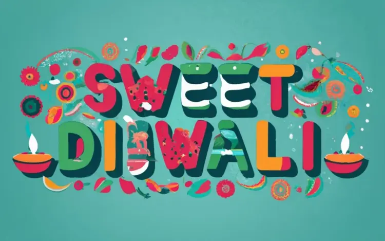 Sweet Diwali Celebration with Festive Lights