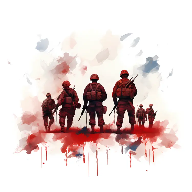 Group of Soldiers Marching