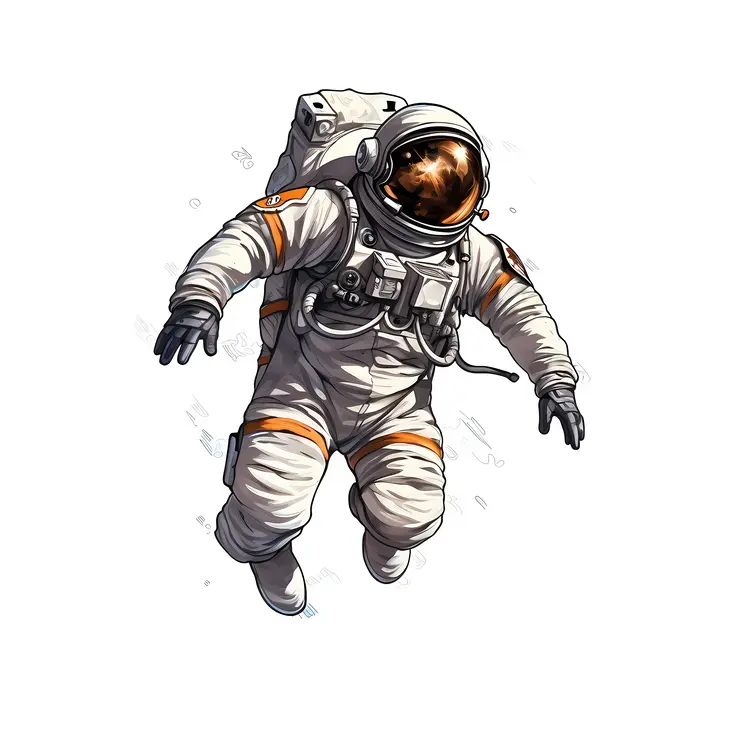 Astronaut in Space Suit Illustration