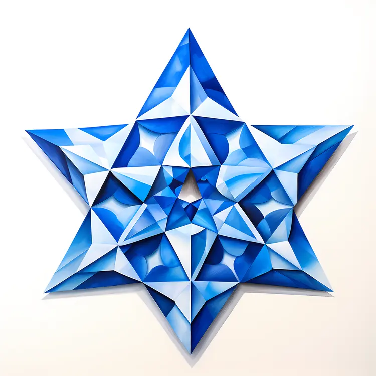 Blue Geometric Star Design