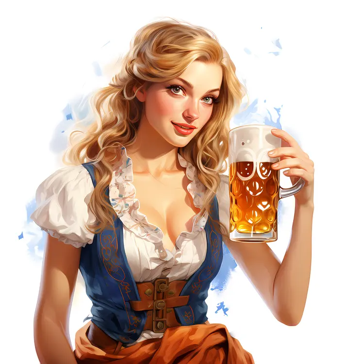 Woman Holding Beer Mug