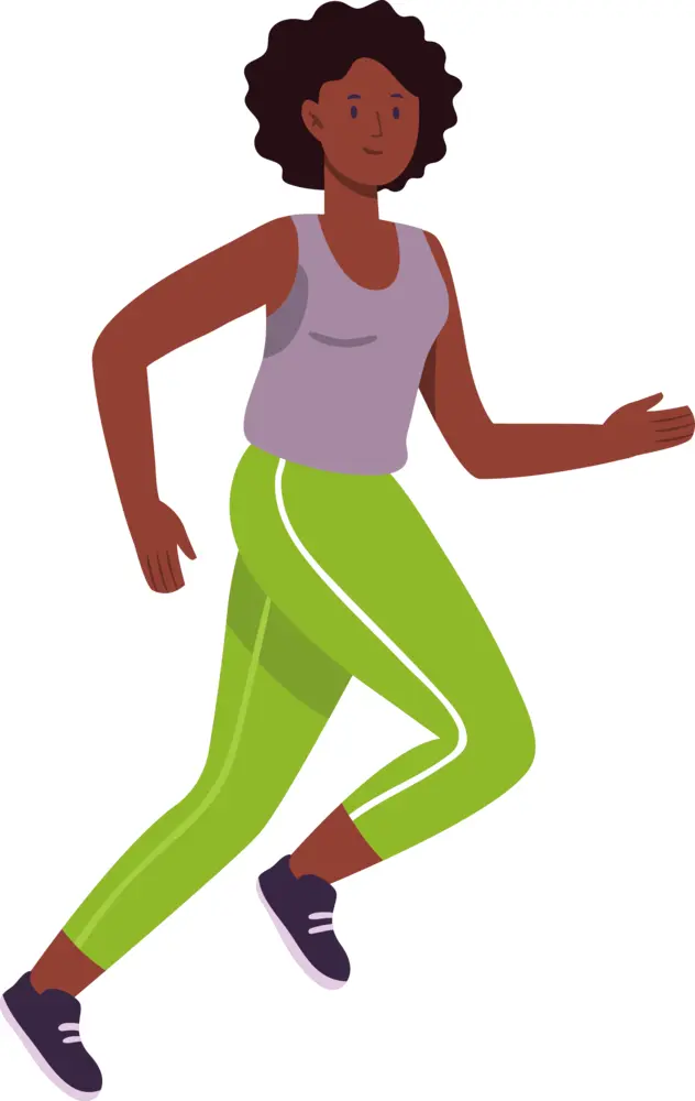 Person Running in Purple Shirt