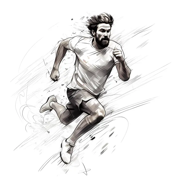 Sketch of a Male Runner