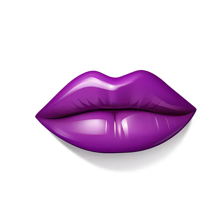 Glossy Purple Lips Illustration