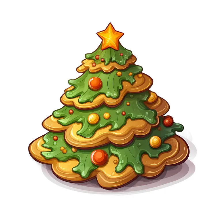 Festive Christmas Tree Cookie