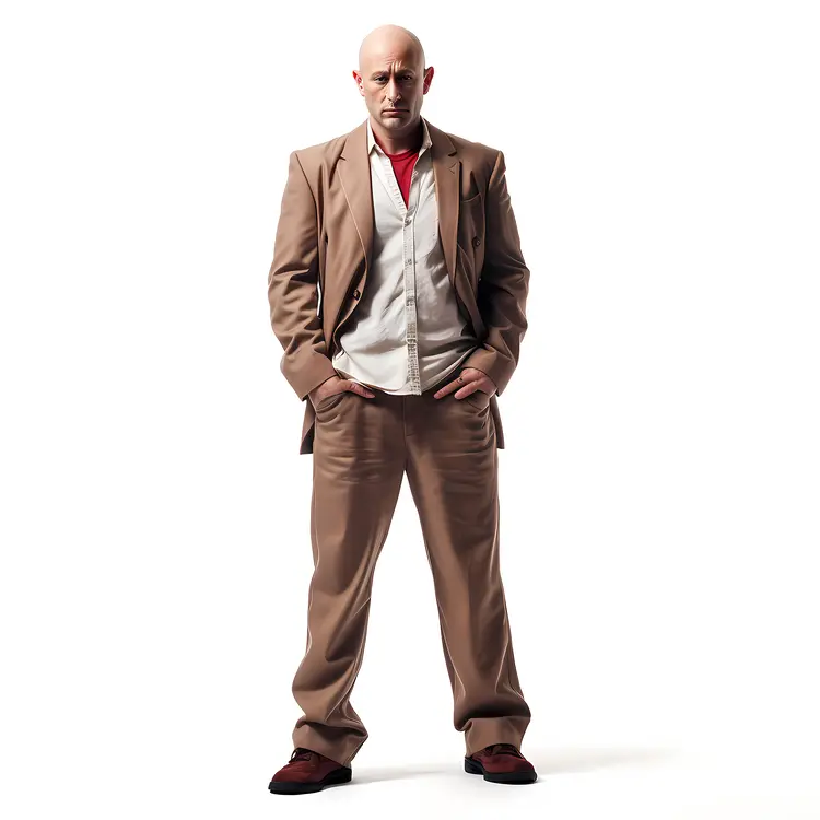 Formal Portrait of Bald Man in Suit