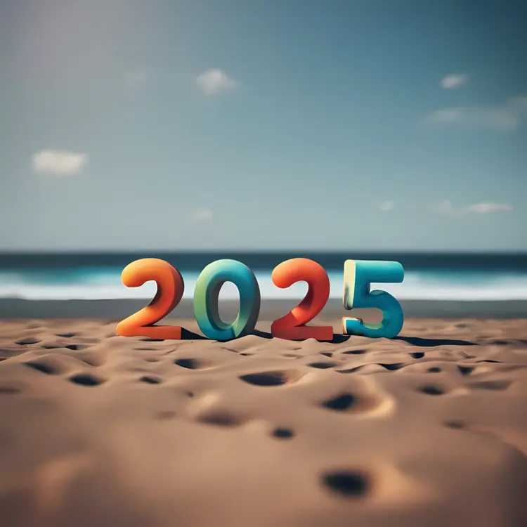 Vibrant 2025 on Beach