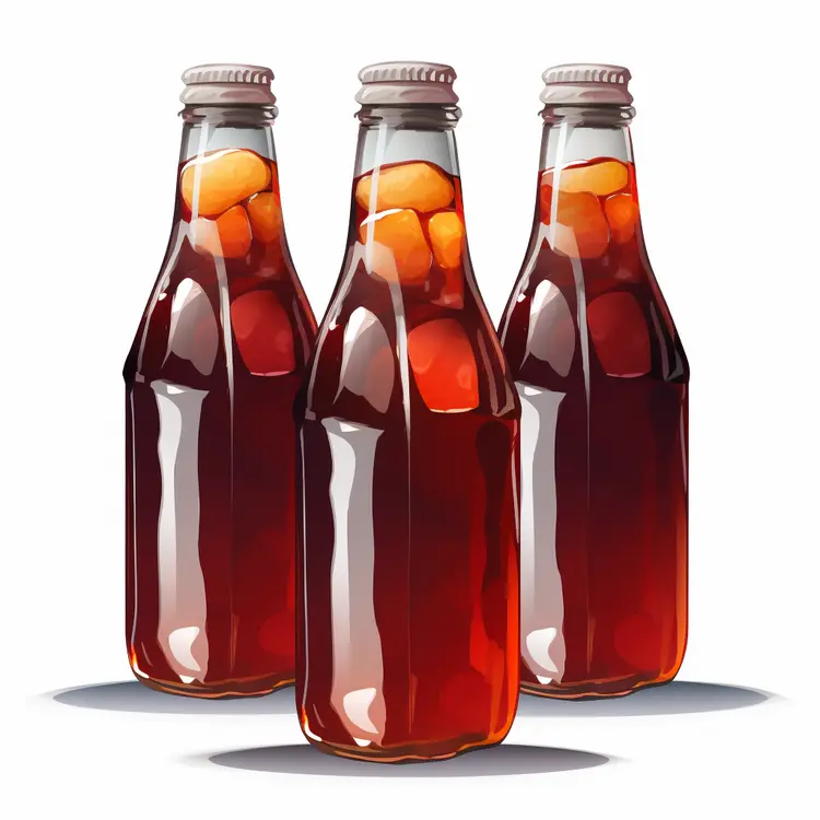 Three Glass Soda Bottles