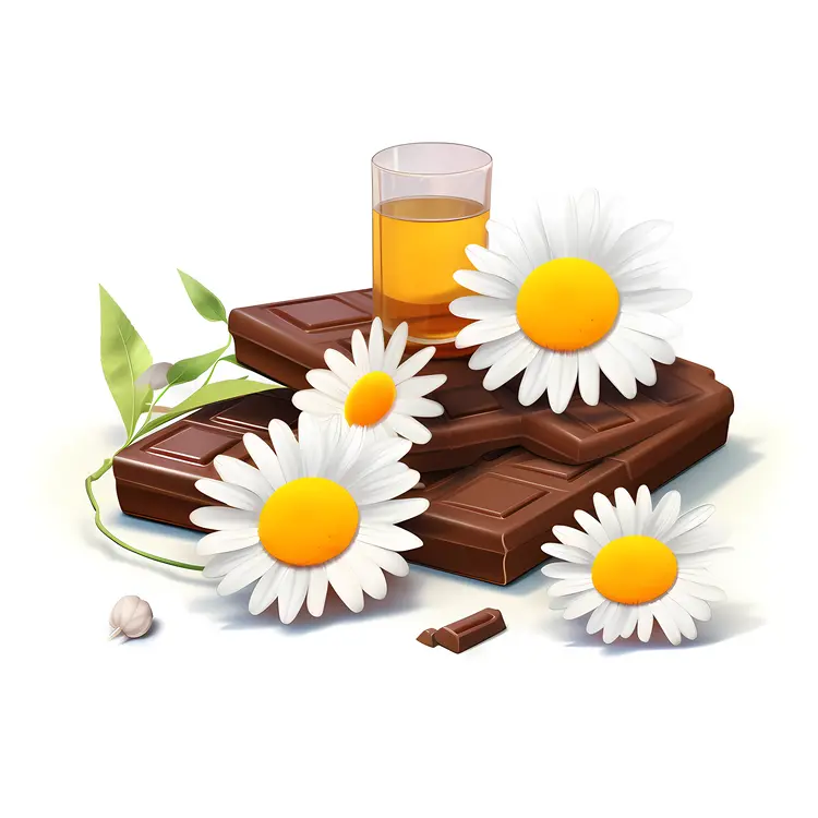 Chocolate with Daisies and Juice