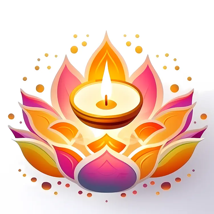 Diya Lamp in Lotus Design