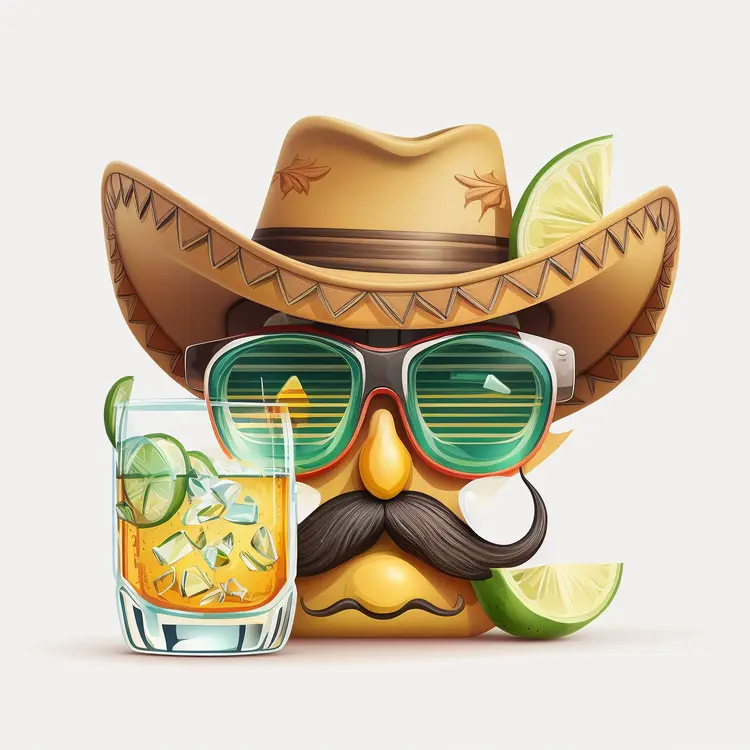 Cool Drink with Hat and Lime