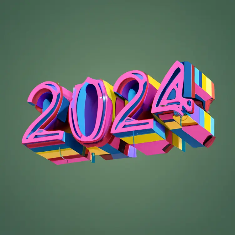 Colorful 3D 2024 Design