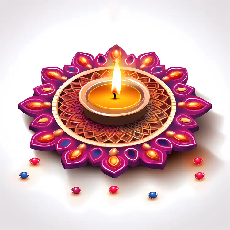 Beautiful Diya Lamp for Diwali Celebration