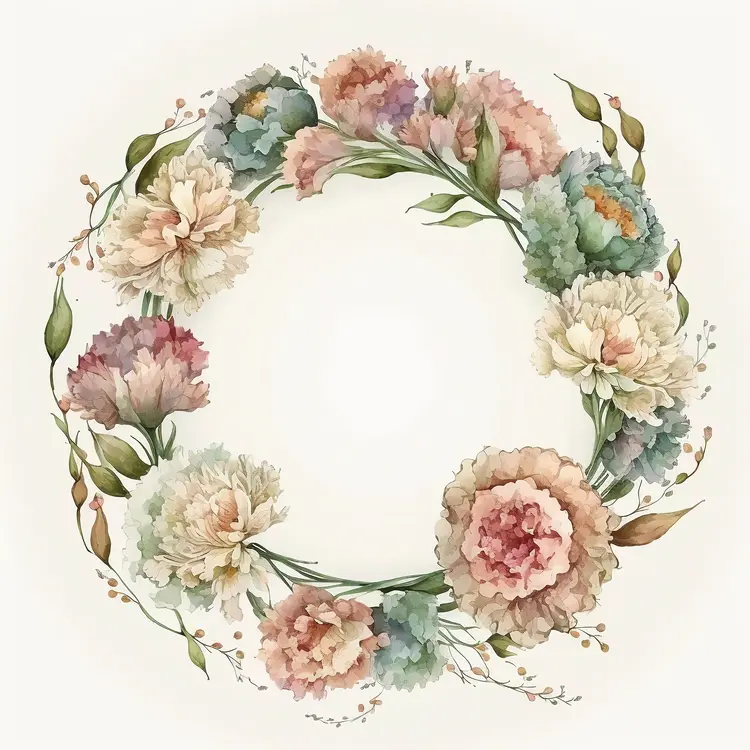 Beautiful Floral Wreath Illustration