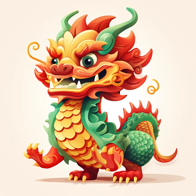 Colorful Dragon Illustration