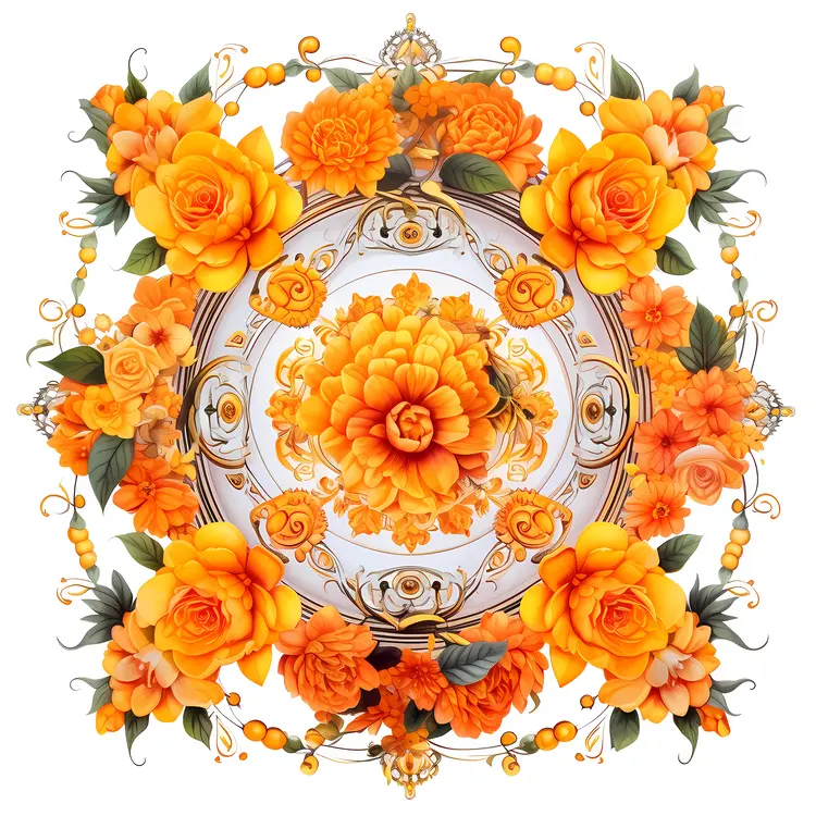 Colorful Floral Mandala Design