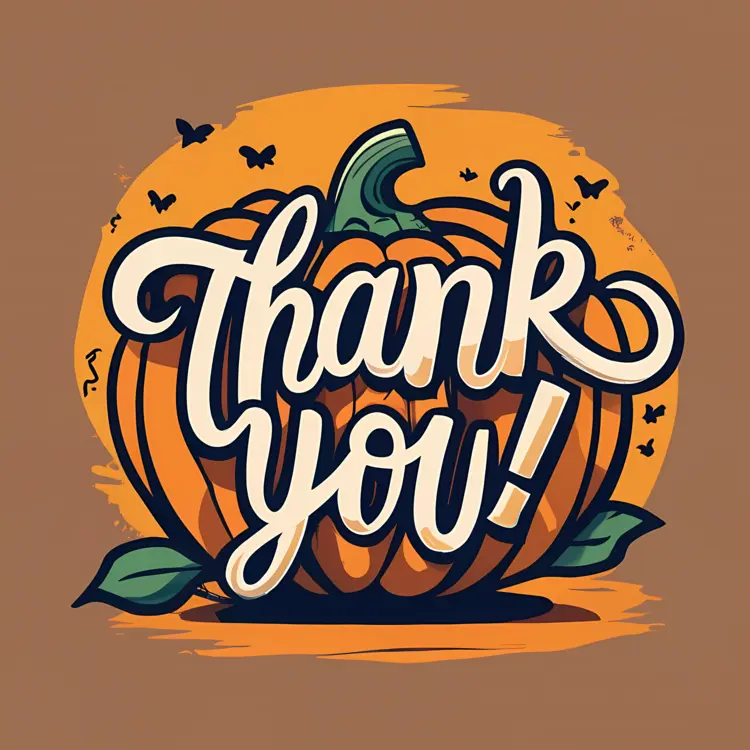 Thank You Pumpkin with Butterflies