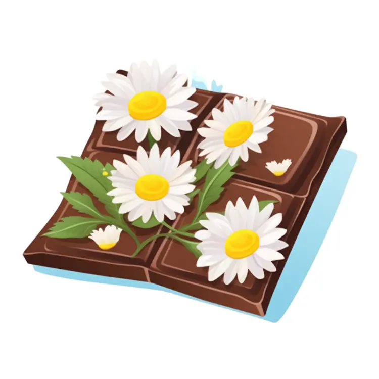 Chocolate Bar with Daisies