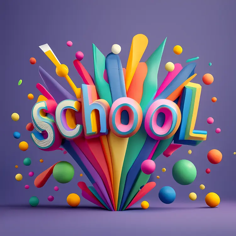 School with Colorful Stationery