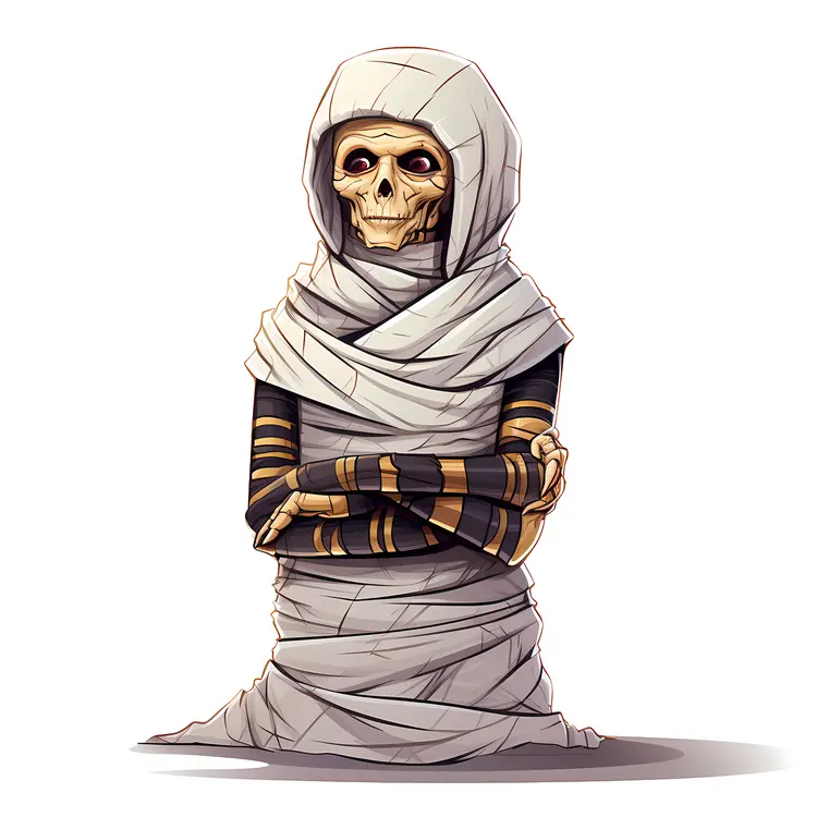 Hooded Mummy Wrapped in Bandages