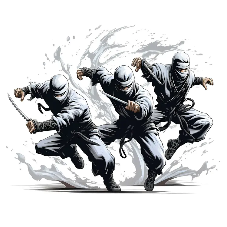 Three Ninjas in Action