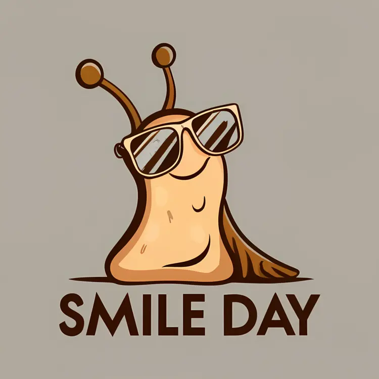 Smiling Snail with Sunglasses for Smile Day
