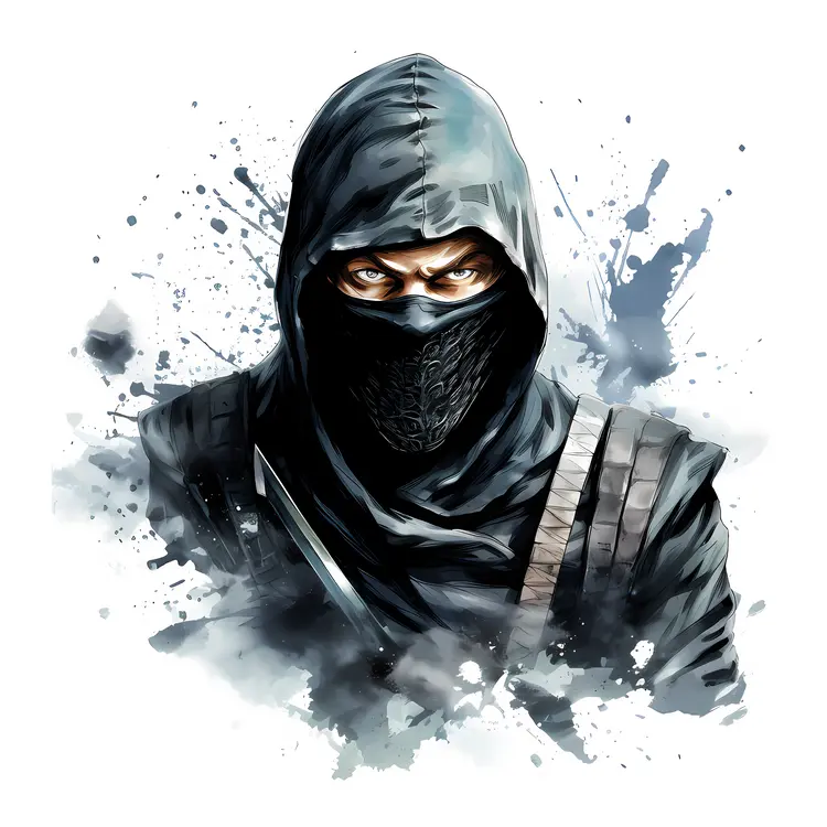 Ninja Portrait with Intense Eyes